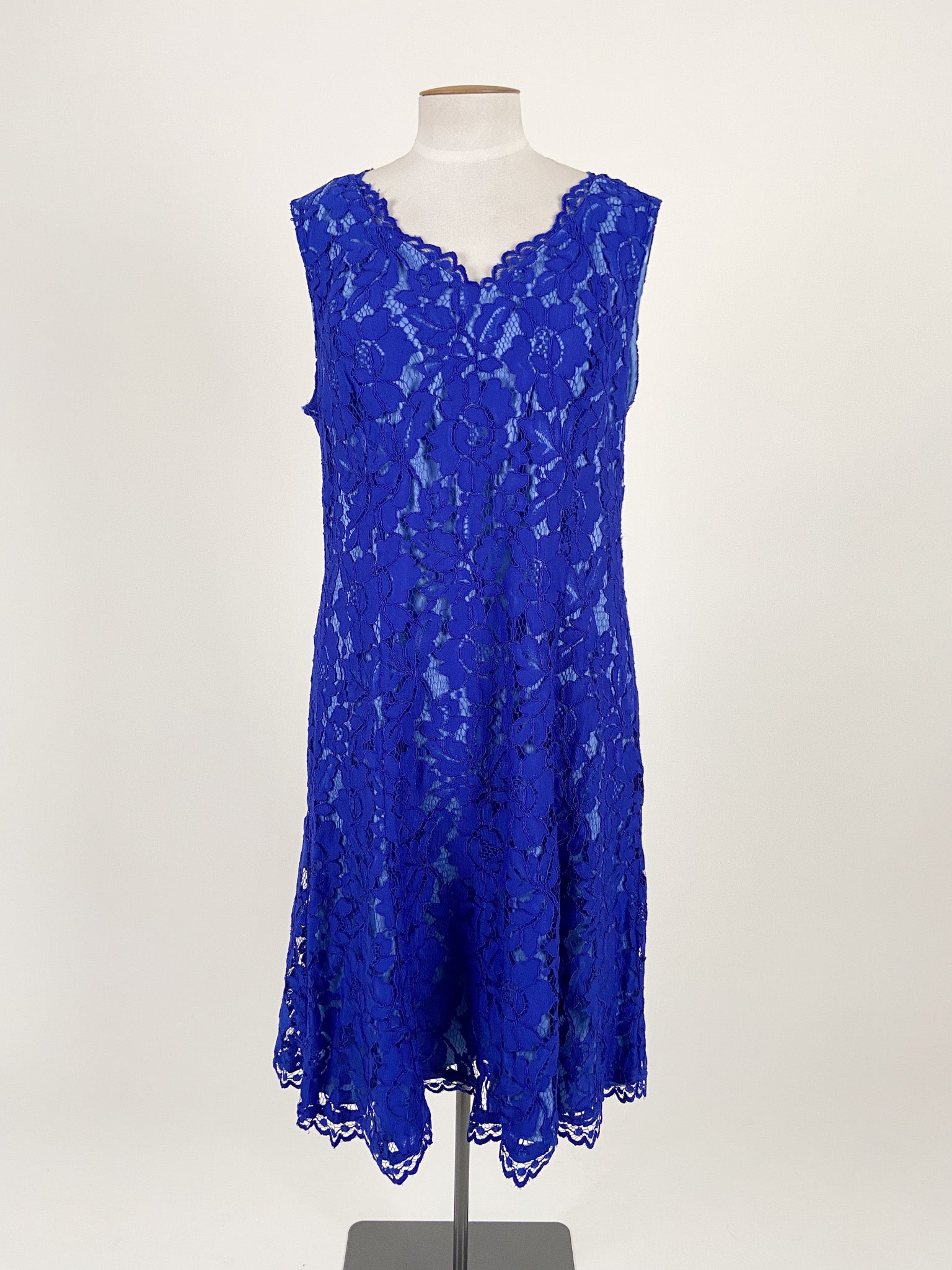 Jacques Vert Blue Casual Cocktail Dress Size 20 Again