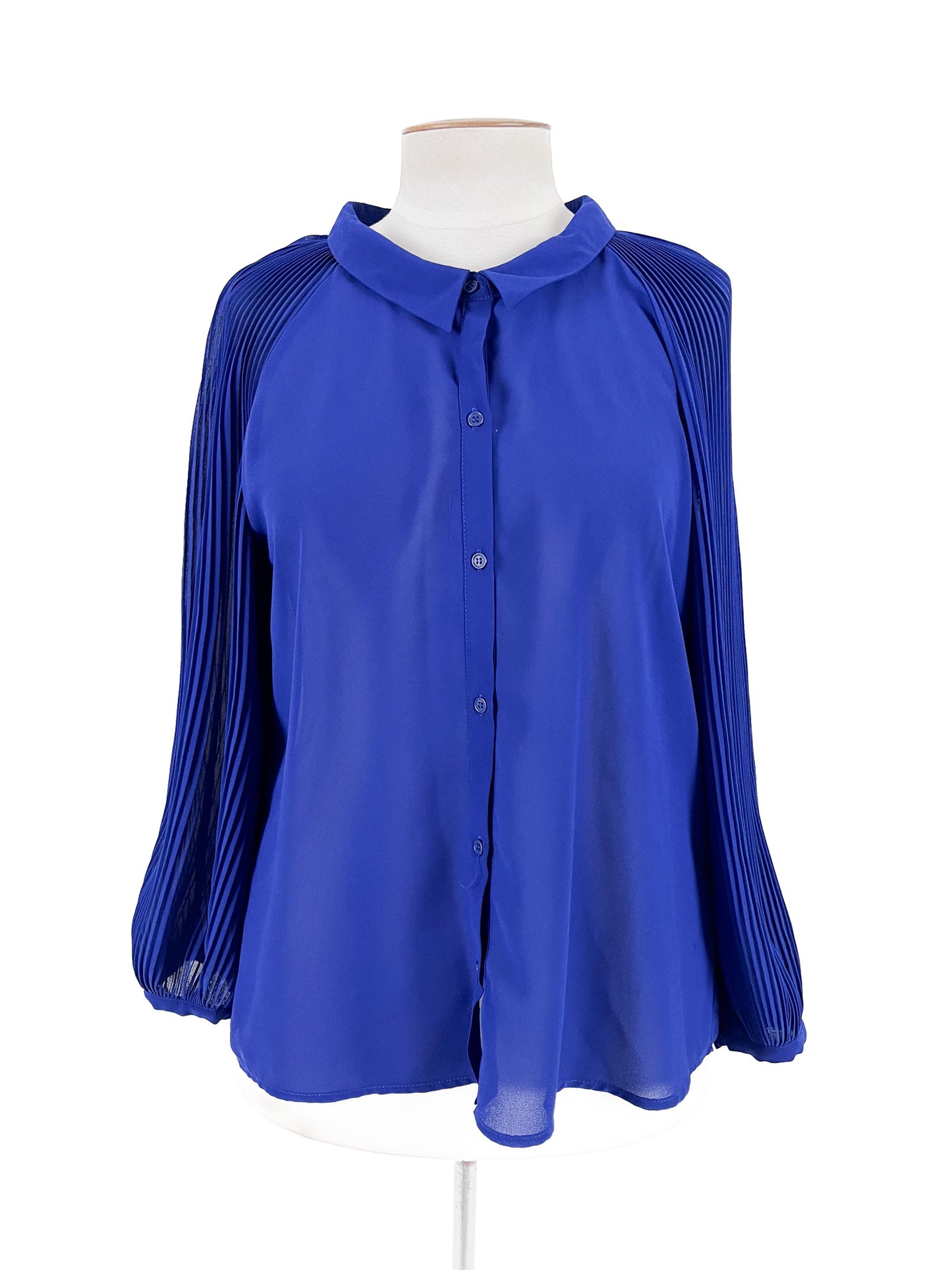 Krystal Black | Blue Workwear Top | Size 12