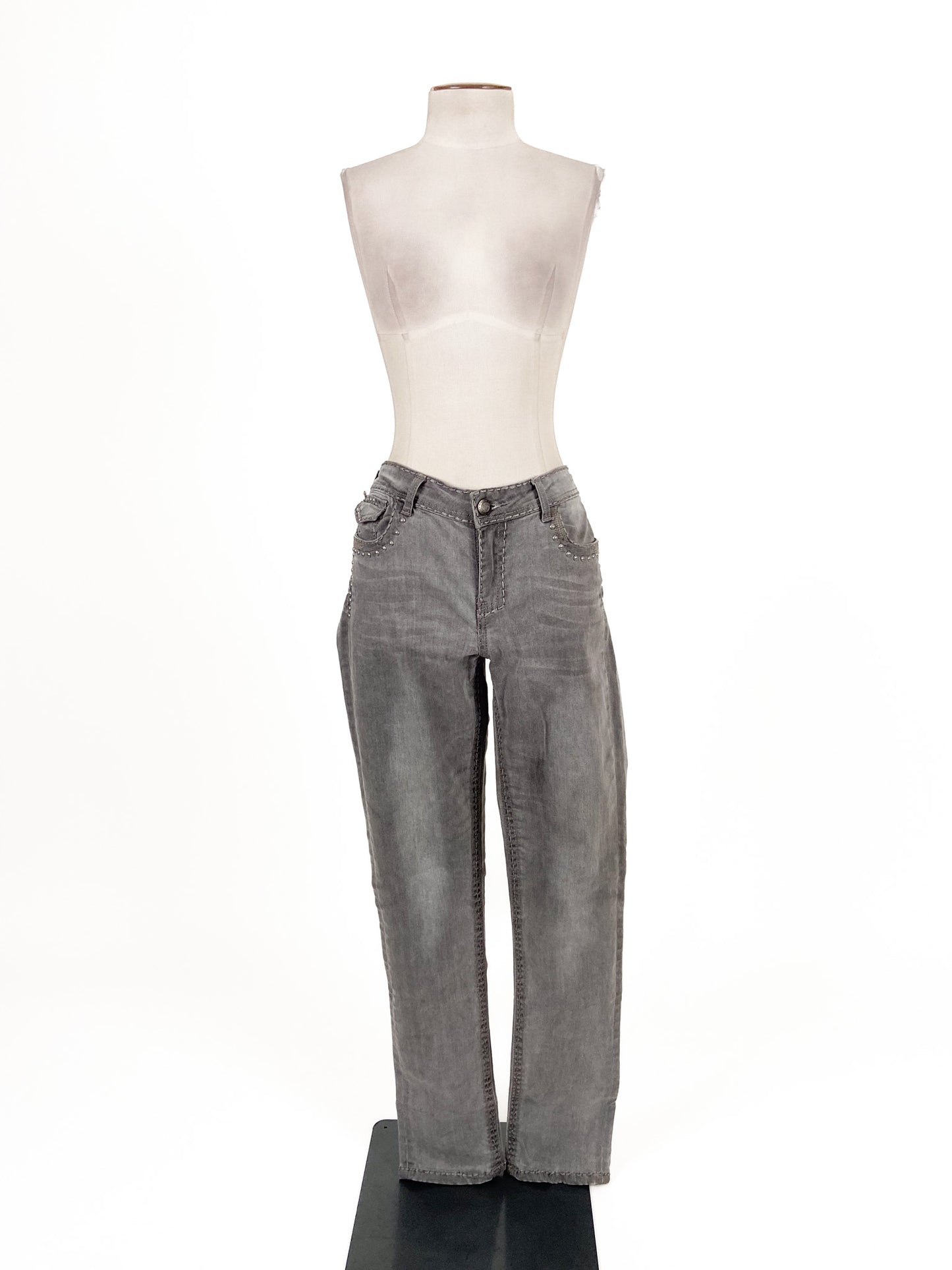 New London | Grey Straight fit Pants | Size 12