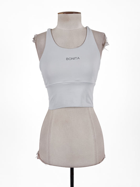 Bonita | Grey Activewear Top | Size XS