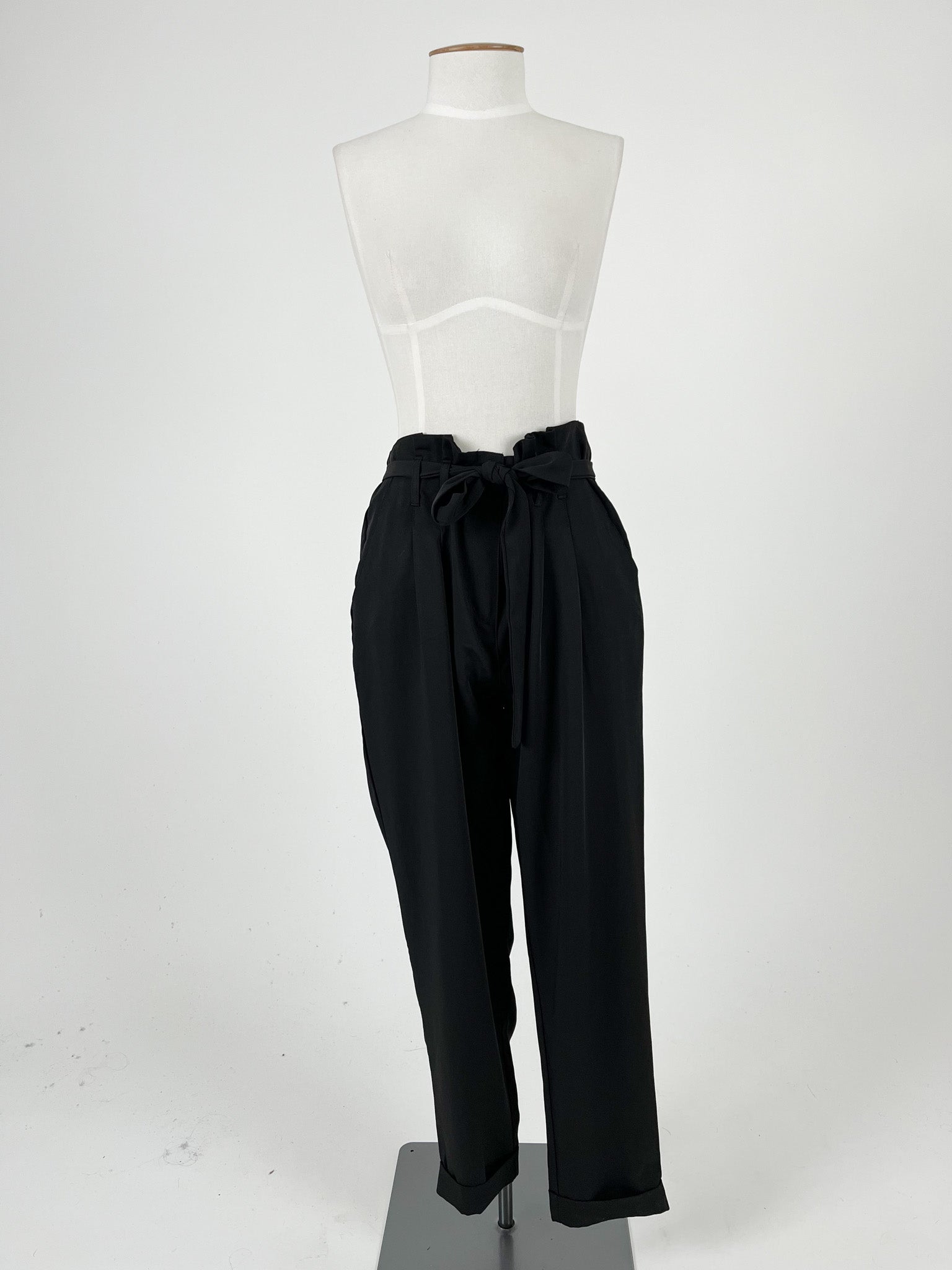 Dotti | Black High waisted Straight fit Pants | Size 10 – & Again