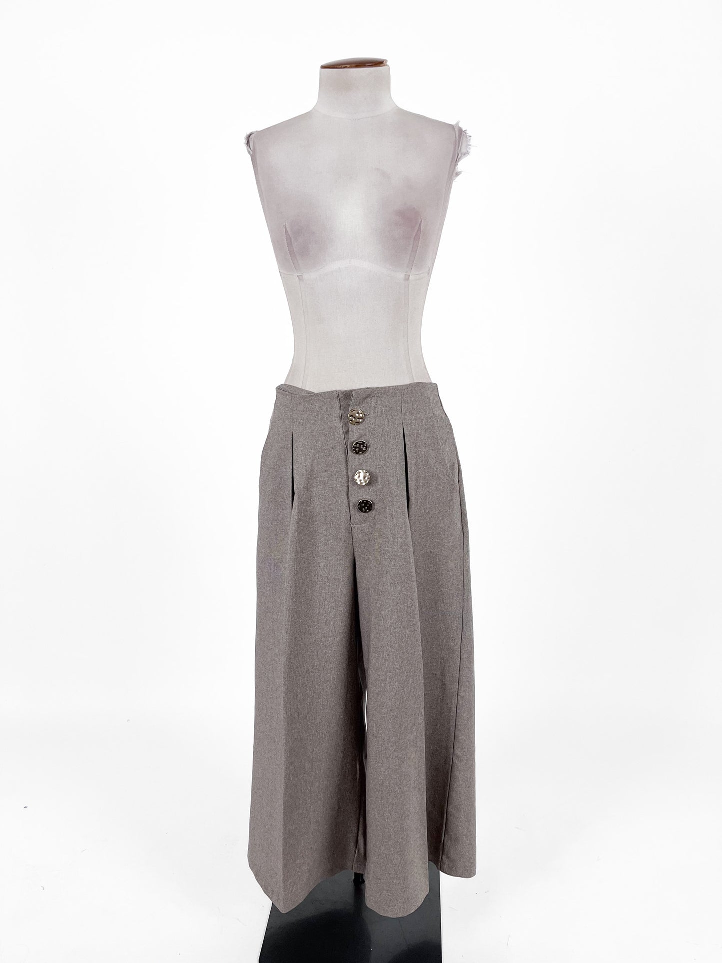 Mirrou | Beige Wide leg Pants | Size 8