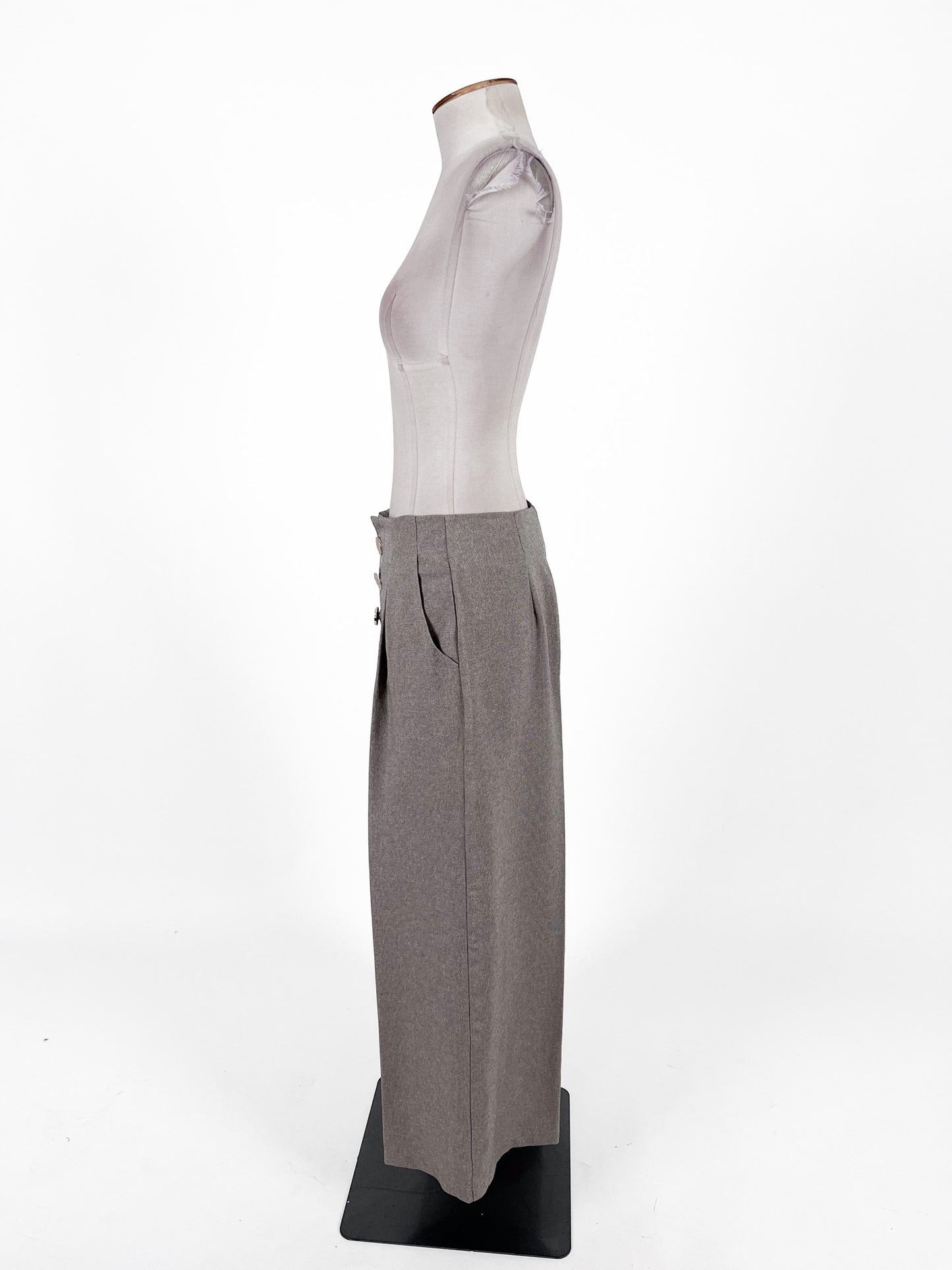 Mirrou | Beige Wide leg Pants | Size 8