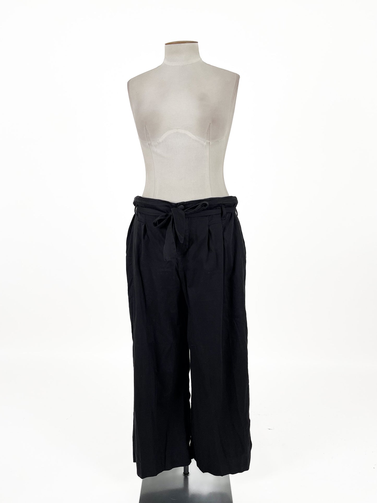 Kowtow | Black High waisted Wide leg Pants | Size XL