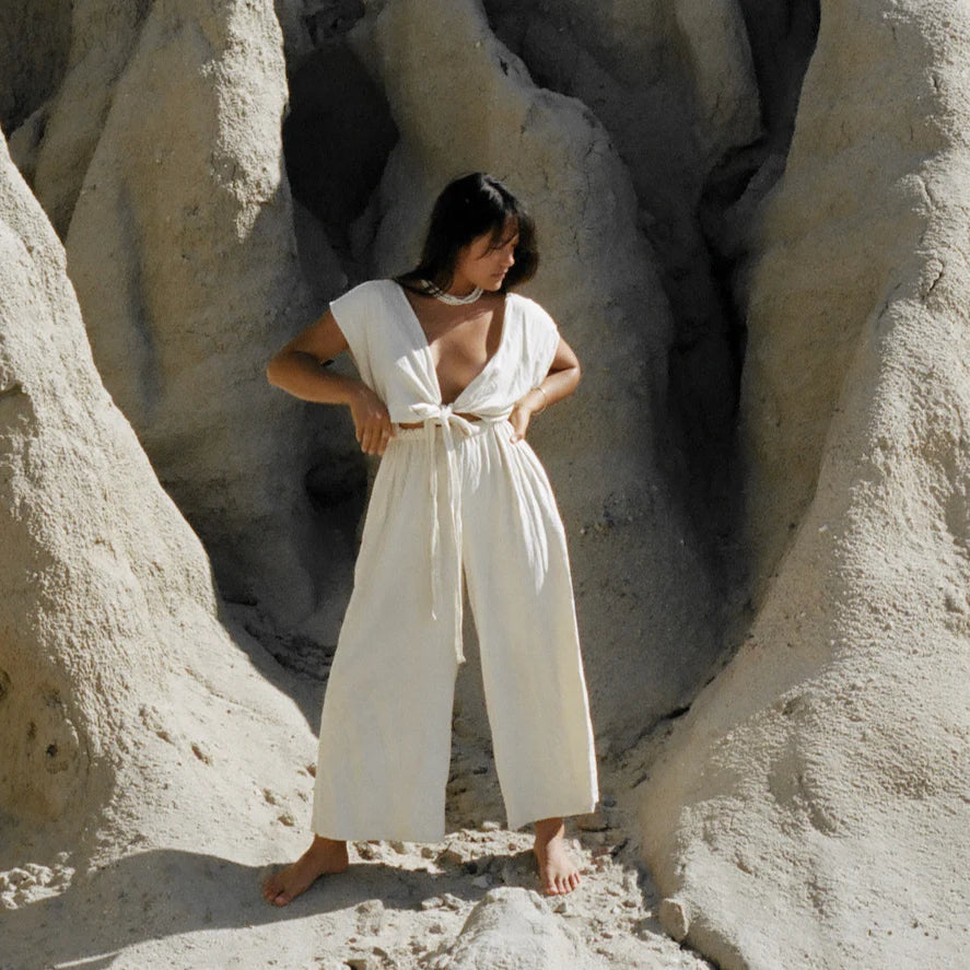 Cashmere Cactus | White Casual Jumpsuit | Size M