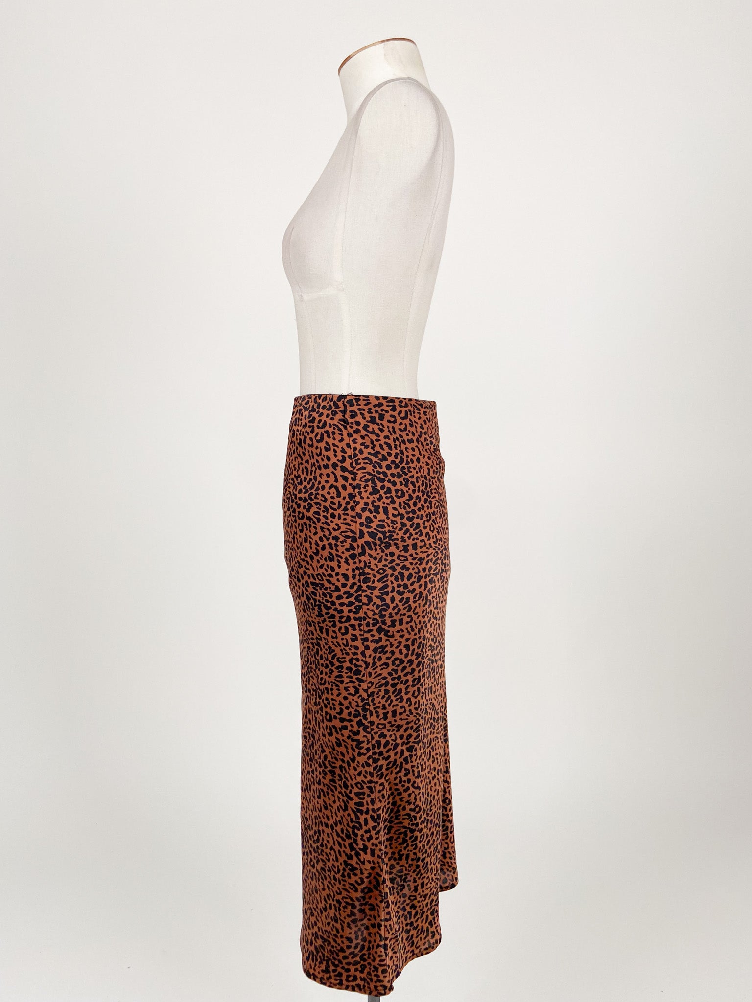 Leopard print midi skirt glassons sale