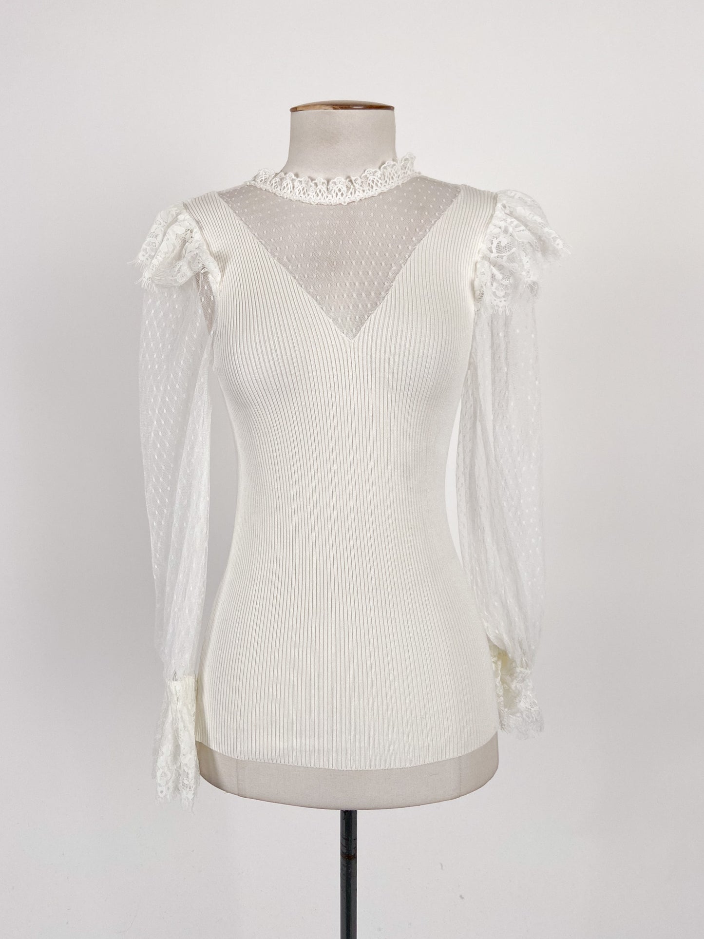 River Island | White Casual Top | Size 8