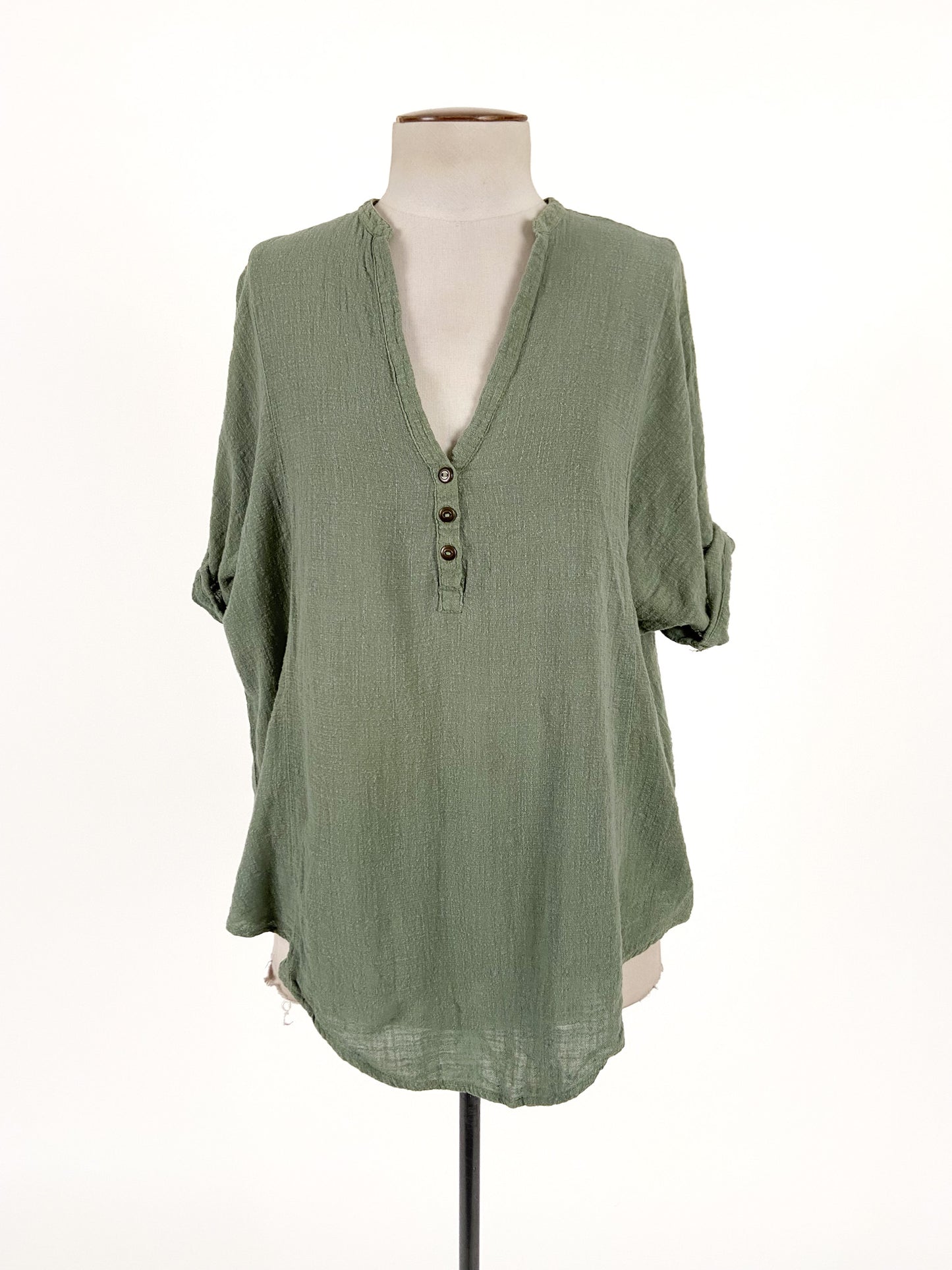 Rowie | Green Casual Top | Size XS