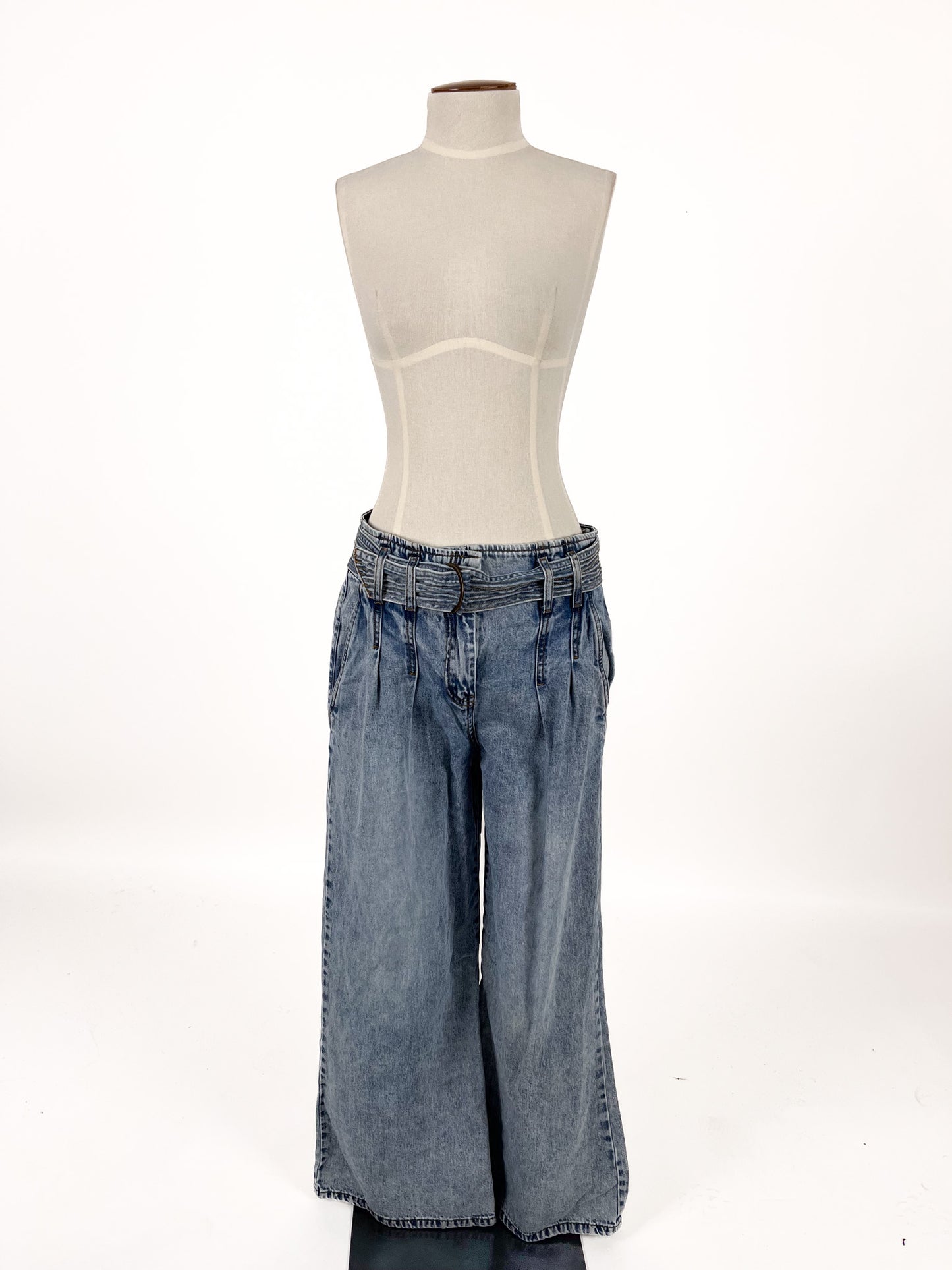 Max | Blue High waisted Wide leg Pants | Size 10